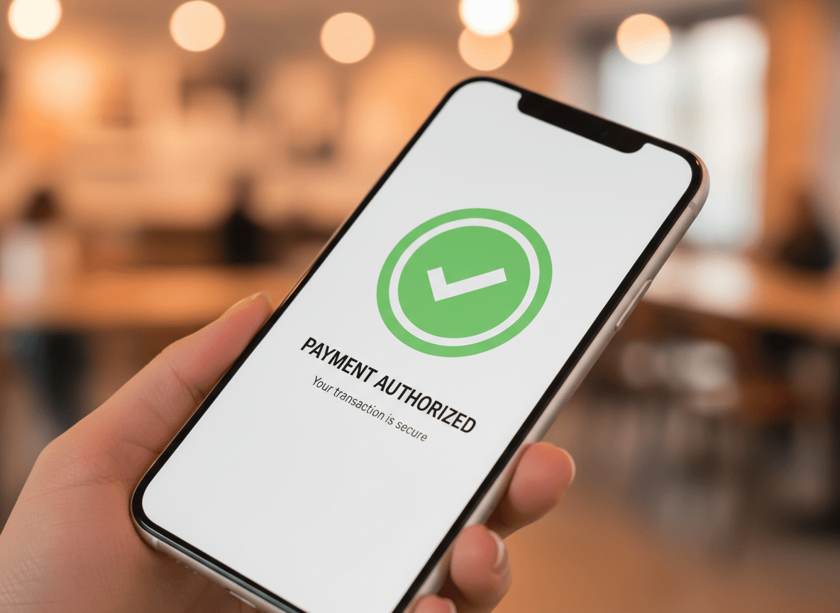 Confirmation de paiement sur smartphone